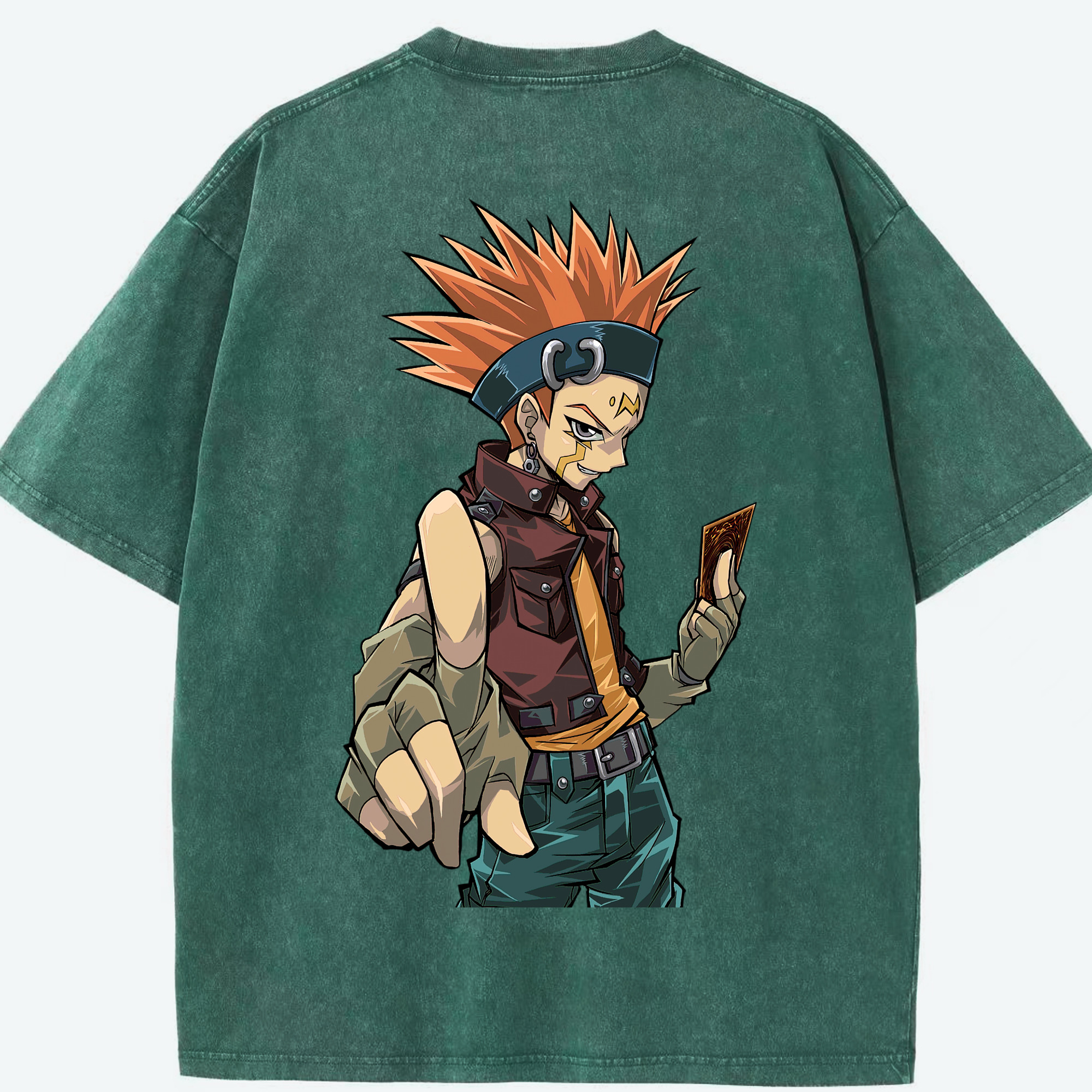 （画像用） 遊☆戯☆王 Yu-Gi-Oh! 綿100% ヴィンテージ風 半袖Tシャツ（背面プリント）